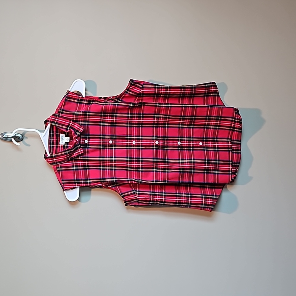 JCrew Tartan Plaid Sleeveless Blouse